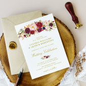 Hochzeitsfeier mit Blütenfarbe Einladung