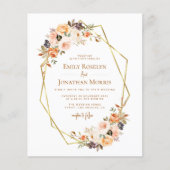 Hochzeitsfeier mit Blütengold (Vorderseite)