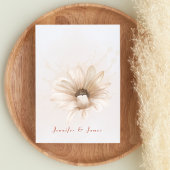 Hochzeitsfeier mit boho floralischem Hintergrund S Einladung