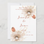 Hochzeitsfeier mit boho floralischem Hintergrund S Einladung (Vorderseite)