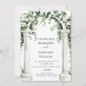 Hochzeitsfeier mit botanischem Blumenzelt Einladung (Vorderseite)