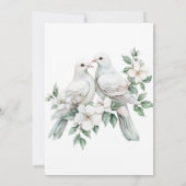 Hochzeitsfeier mit botanischem Blumenzelt Einladung (Rückseite)