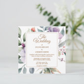 Hochzeitsfeier mit botanischem Flair Einladung (Stehend Vorderseite)