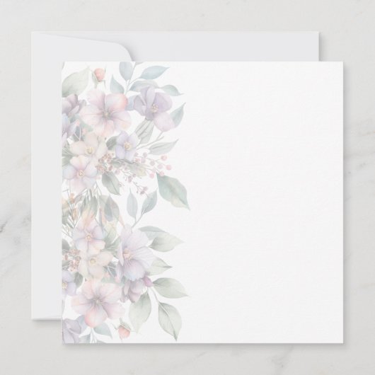 Hochzeitsfeier mit botanischem Flair Einladung (Rückseite)