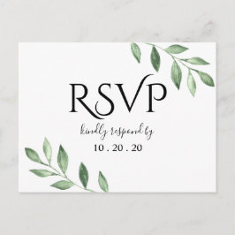 Hochzeitsfeier mit botanischer Wasserfarbe für Oli Postkarte