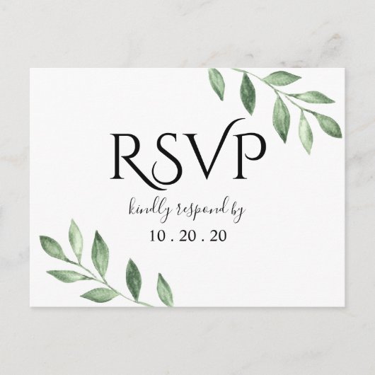 Hochzeitsfeier mit botanischer Wasserfarbe für Oli Postkarte (Vorderseite)