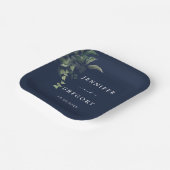 Hochzeitsfeier mit botanischer Wasserfarbe Pappteller (Gewinkelt)