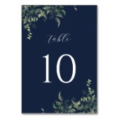 Hochzeitsfeier mit botanischer Wasserfarbe Tischnummer (Rückseite)