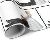 Hochzeitsfeier mit Braut und Bräutigam Geschenkpapier (Rolleneckpunkt)