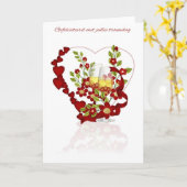 Hochzeitsfeier mit Champagner-Blume Karte (Gelbe Blume)