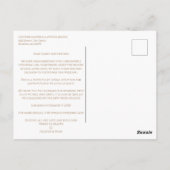 Hochzeitsfeier mit dem Blue Gold Winter Snowflake Postkarte (Rückseite)