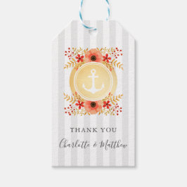 Hochzeitsfeier mit dem Flora-Gold-Anker für Wasser Geschenkanhänger