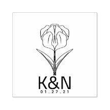 Hochzeitsfeier mit dem Floral Tulip Line Art