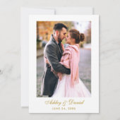 Hochzeitsfeier mit dem Foto "Floral Pink" Einladung (Rückseite)