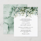 Hochzeitsfeier mit dem Titel "Watercolor eucalyptu (Vorne/Hinten)