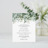 Hochzeitsfeier mit dem Titel "Watercolor eucalyptu (Stehend Vorderseite)