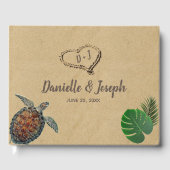 Hochzeitsfeier mit dem tropischen Meer Gästebuch (Vorderseite)