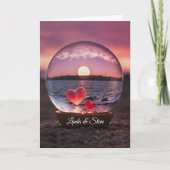 Hochzeitsfeier mit den Individuellen Namen Herz Karte (Vorderseite)