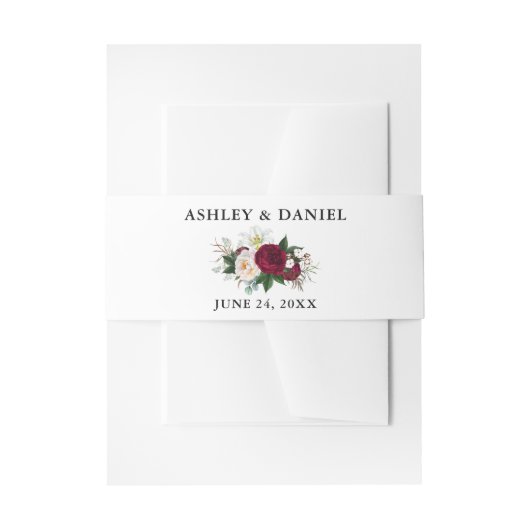 Hochzeitsfeier mit der Blüte und der Vegetation Einladungsbanderole (Vorderseite Beispiel)