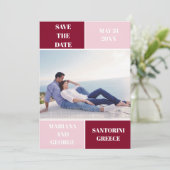 Hochzeitsfeier mit dunklen Farbtönen Das Datum spe Save The Date (Stehend Vorderseite)