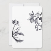 Hochzeitsfeier mit einem ausgeklügelten Blue Vinta Einladung (Rückseite)