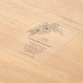 Hochzeitsfeier mit Elegant Acryleinladungen (Ablage )