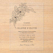 Hochzeitsfeier mit Elegant Acryleinladungen (Vorderseite)