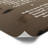 Hochzeitsfeier mit elegantem Foto Poster (Ecke)