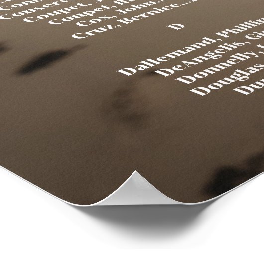 Hochzeitsfeier mit elegantem Foto Poster (Ecke)