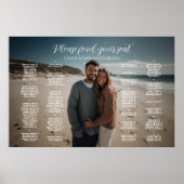 Hochzeitsfeier mit elegantem Foto Poster (Vorne)