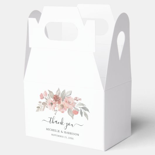 Hochzeitsfeier mit elegantem, rosafarbenem Wasser Geschenkschachtel (Geöffnet)