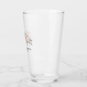Hochzeitsfeier mit elegantem, rosafarbenem Wasser Glas (Links)