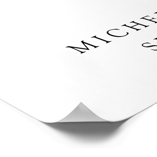 Hochzeitsfeier mit elegantem, rosafarbenem Wasser Poster (Ecke)