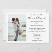 Hochzeitsfeier mit elegantem Skript für das Foto Mitteilungskarte (Vorderseite)