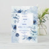 Hochzeitsfeier mit eleganten Aquarellfarben Einladung (Stehend Vorderseite)