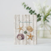 Hochzeitsfeier mit eleganten Dock-Holzosen Einladung (Stehend Vorderseite)