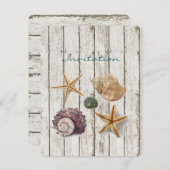 Hochzeitsfeier mit eleganten Dock-Holzosen Einladung (Vorne/Hinten)