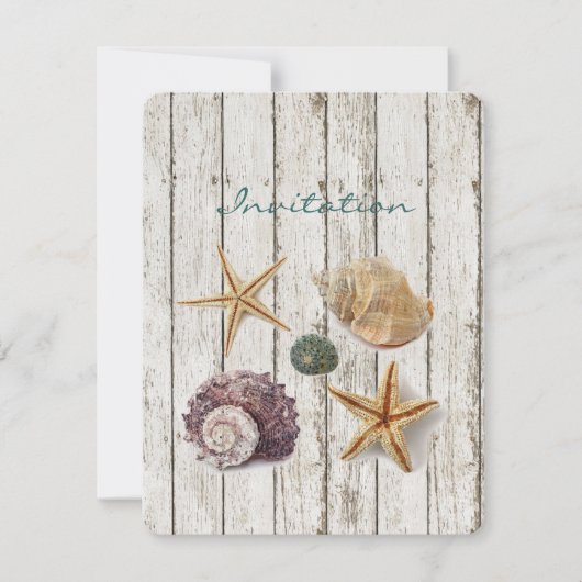 Hochzeitsfeier mit eleganten Dock-Holzosen Einladung (Vorderseite)