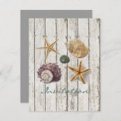 Hochzeitsfeier mit eleganten Dock-Holzosen Einladung (Vorne/Hinten)