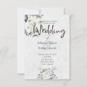 Hochzeitsfeier mit Elfenbein Einladung (Vorderseite)