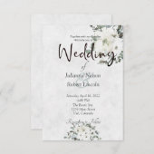 Hochzeitsfeier mit Elfenbein Einladung (Vorne/Hinten)