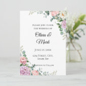 Hochzeitsfeier mit Eukalyptus Einladung (Stehend Vorderseite)