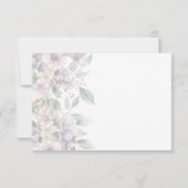 Hochzeitsfeier mit floralen Farben RSVP Karte (Rückseite)