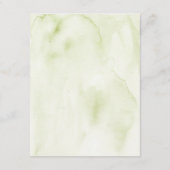 Hochzeitsfeier mit floralen Watercolor Begleitkarte (Rückseite)