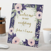 Hochzeitsfeier mit floraler Gastfreundschaft Sockelschild (In Situ)