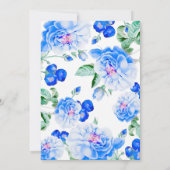 Hochzeitsfeier mit floraler Vintager Eleganter Gar Einladung (Rückseite)