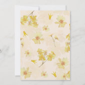 Hochzeitsfeier mit gelben und weißen Sonnenblumen  Einladung (Rückseite)