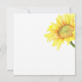 Hochzeitsfeier mit gelber Wasserfarbe Einladung (Rückseite)