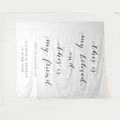 Hochzeitsfeier mit geliebter Schrift Hintergrund Wandteppich (Vorderseite (Horizontal))