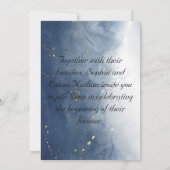 Hochzeitsfeier mit Gold Einladung (Rückseite)